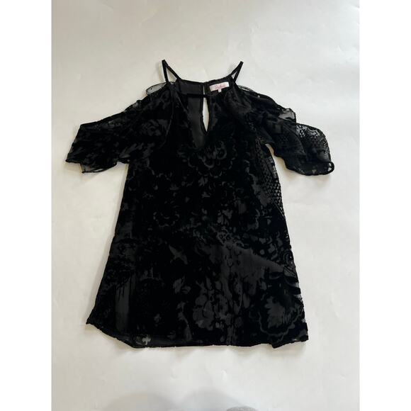 Parker Velvet Burnout Cold Shoulder Top Womens Sz Medium Whimsigoth Fairy Grunge - Picture 1 of 14